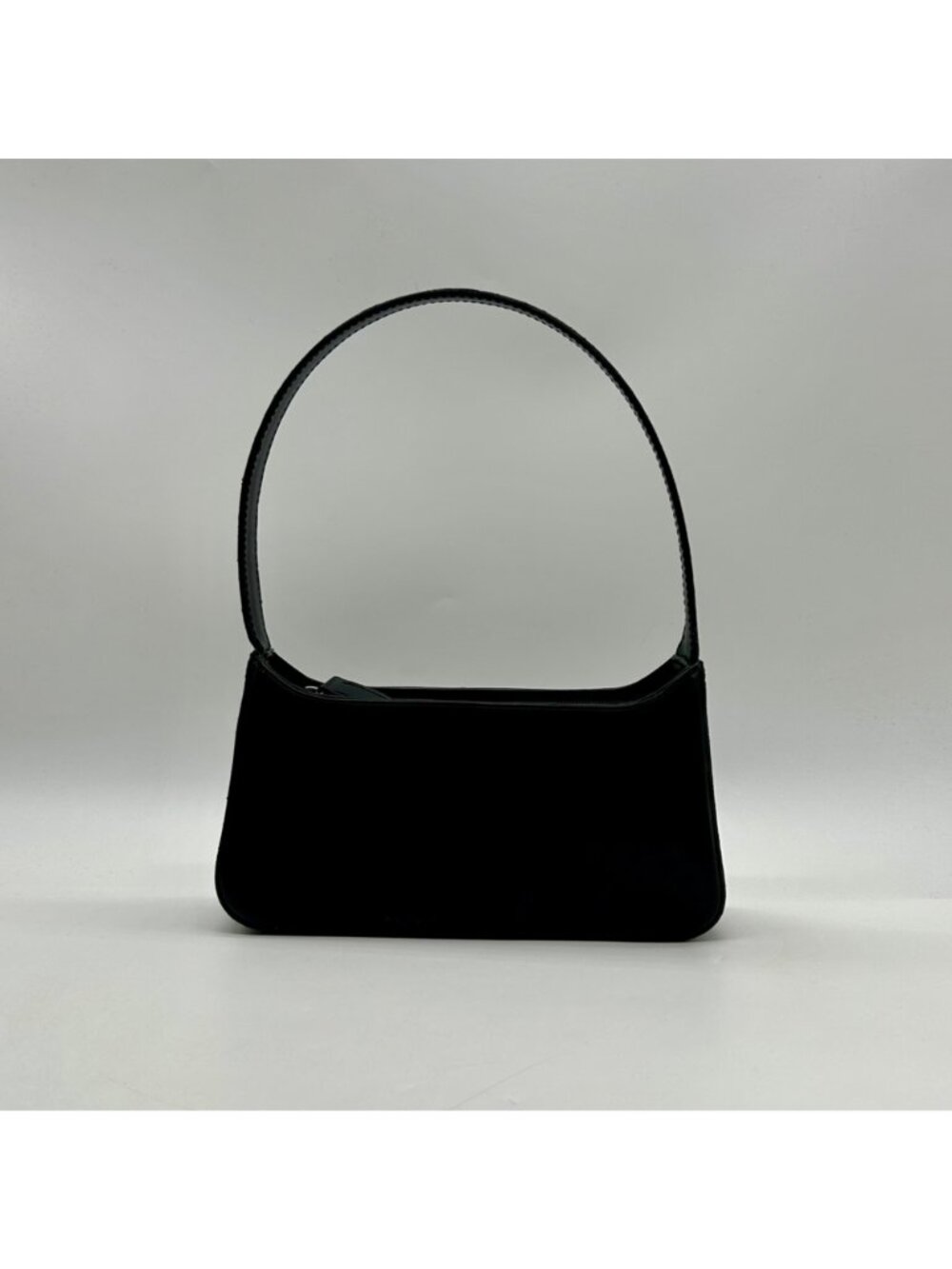 Black Faux Leather Structured Shoulder Bag - Picture 2 of 11